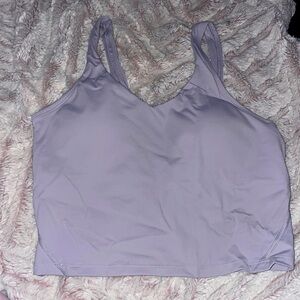 Purple Cropped Athletic Tank